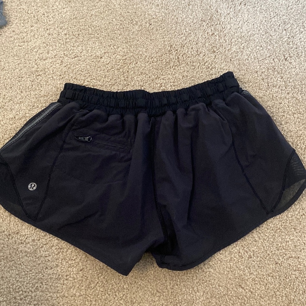 Black lululemon running shorts